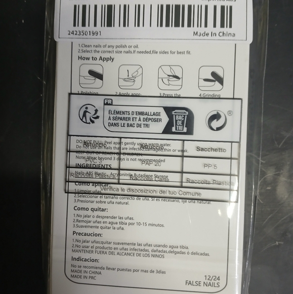 Colorful flower floral art press on nails - Picture 3 of 3